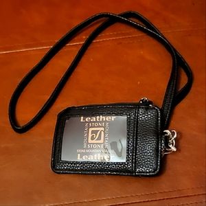 NWT crossbody leather ID/Card ,holder coins